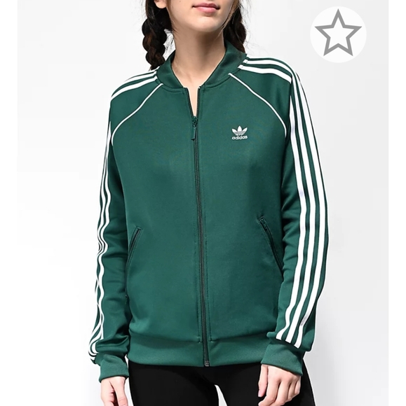 adidas Jackets & Blazers - NWT adidas 3-Stripe Collegiate Green Track Jacket